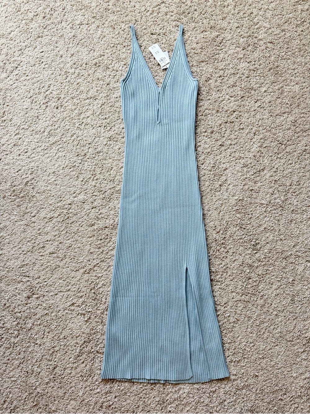 Abercrombie & Fitch Blue Ribbed Knit Sweater Dress NWT Medium - Picture 2 of 5